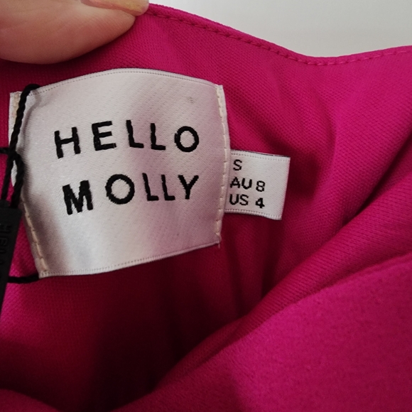 Hello Molly Vibrant Pink One-Shoulder Dress - Picture 4 of 9